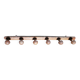 Vintage 6-hook wooden coat rack