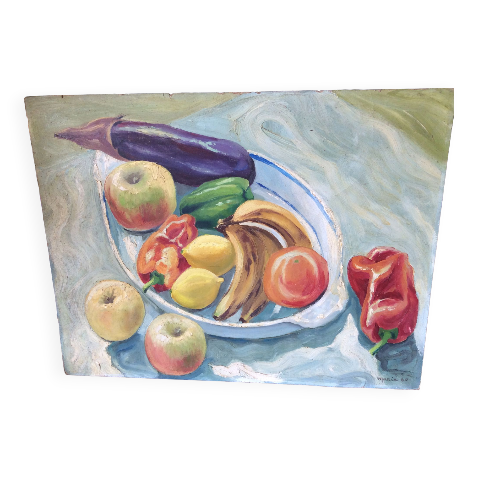 Still life painting fruits and vegetables