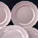 8 vintage dessert plates Salins powder pink