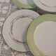 12 antique flat plates L'Amandinoise