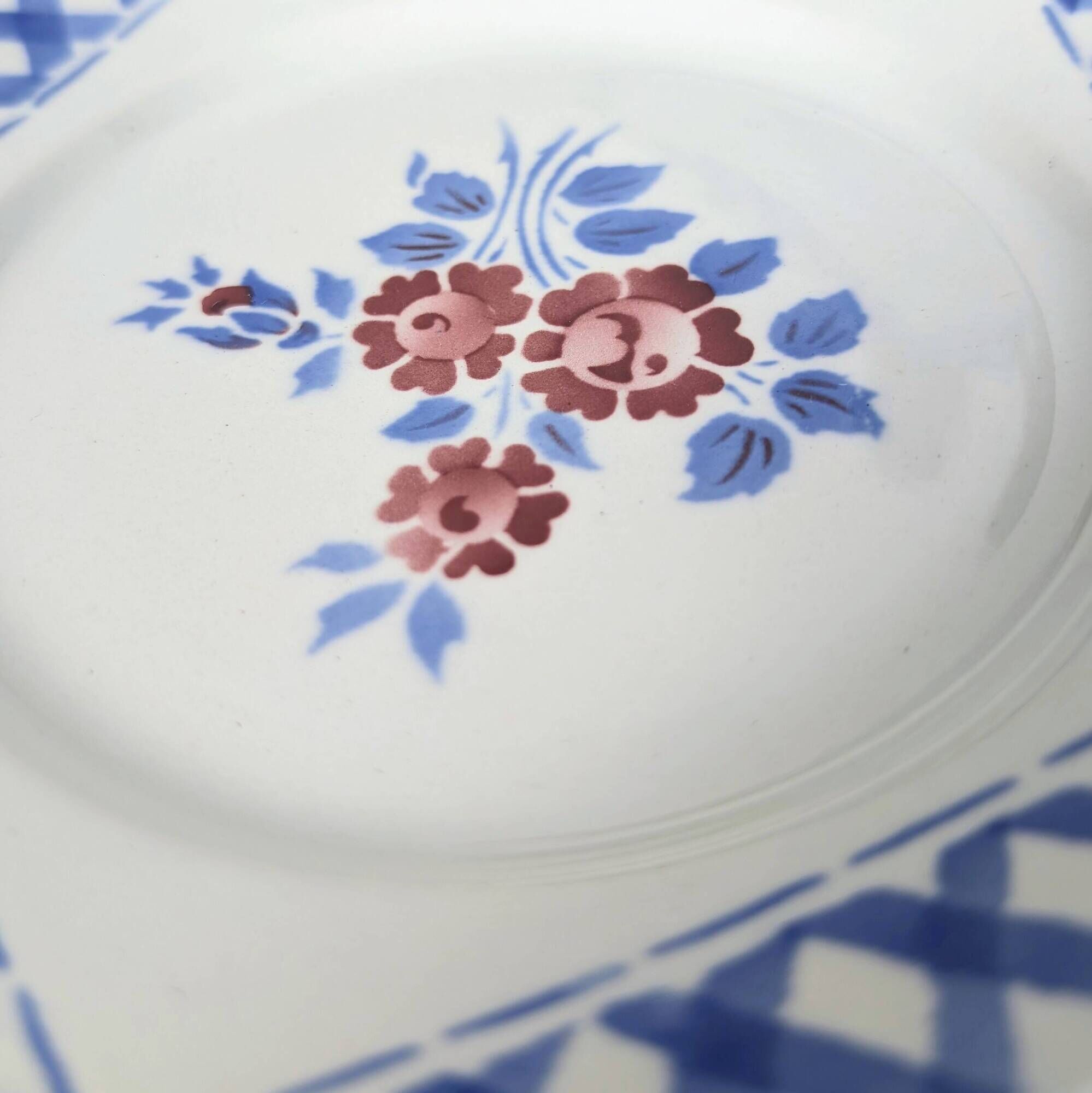 Dessert plate in earthenware K&G Lunéville model Henri