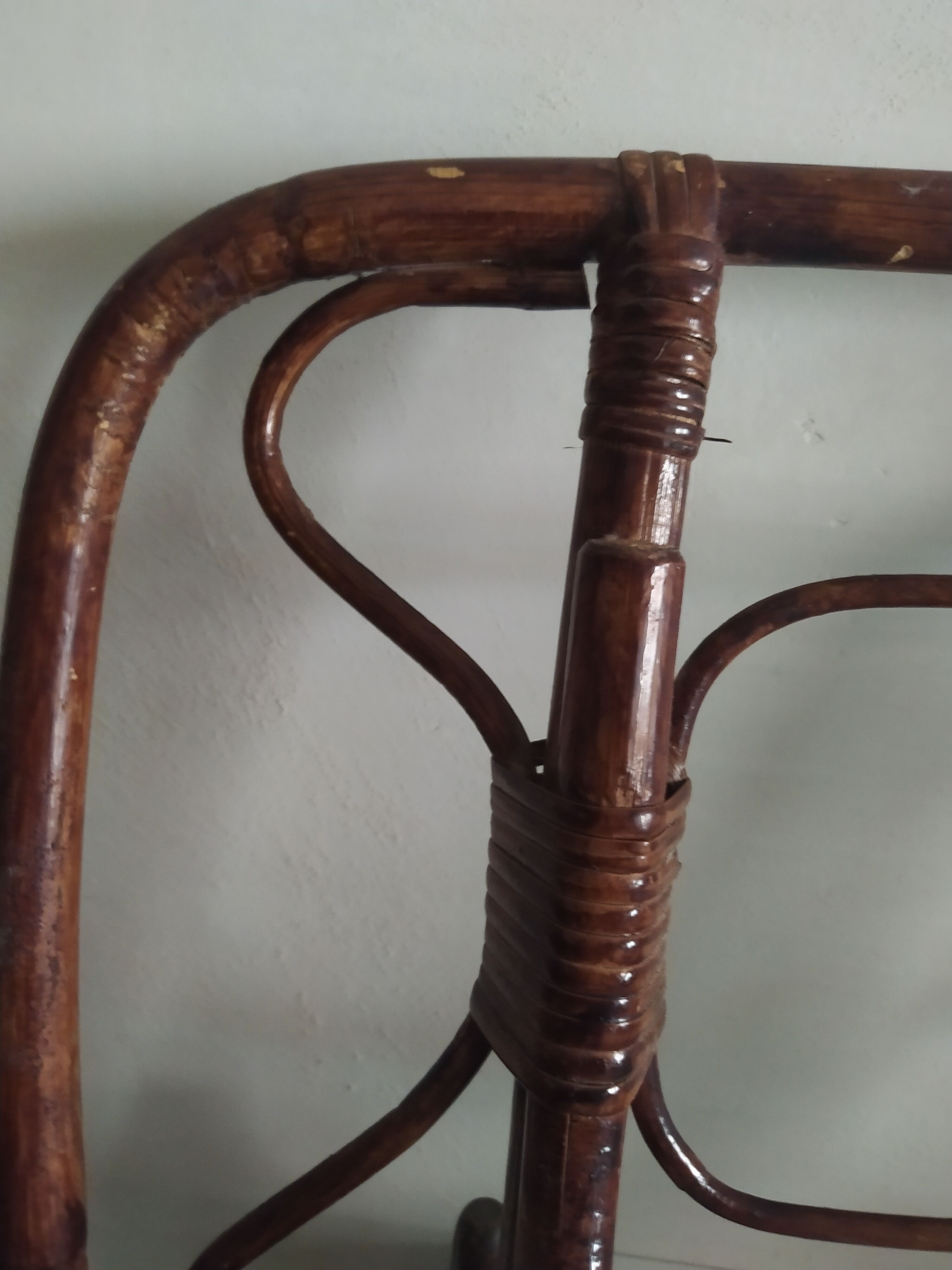 Vintage bamboo coat hanger