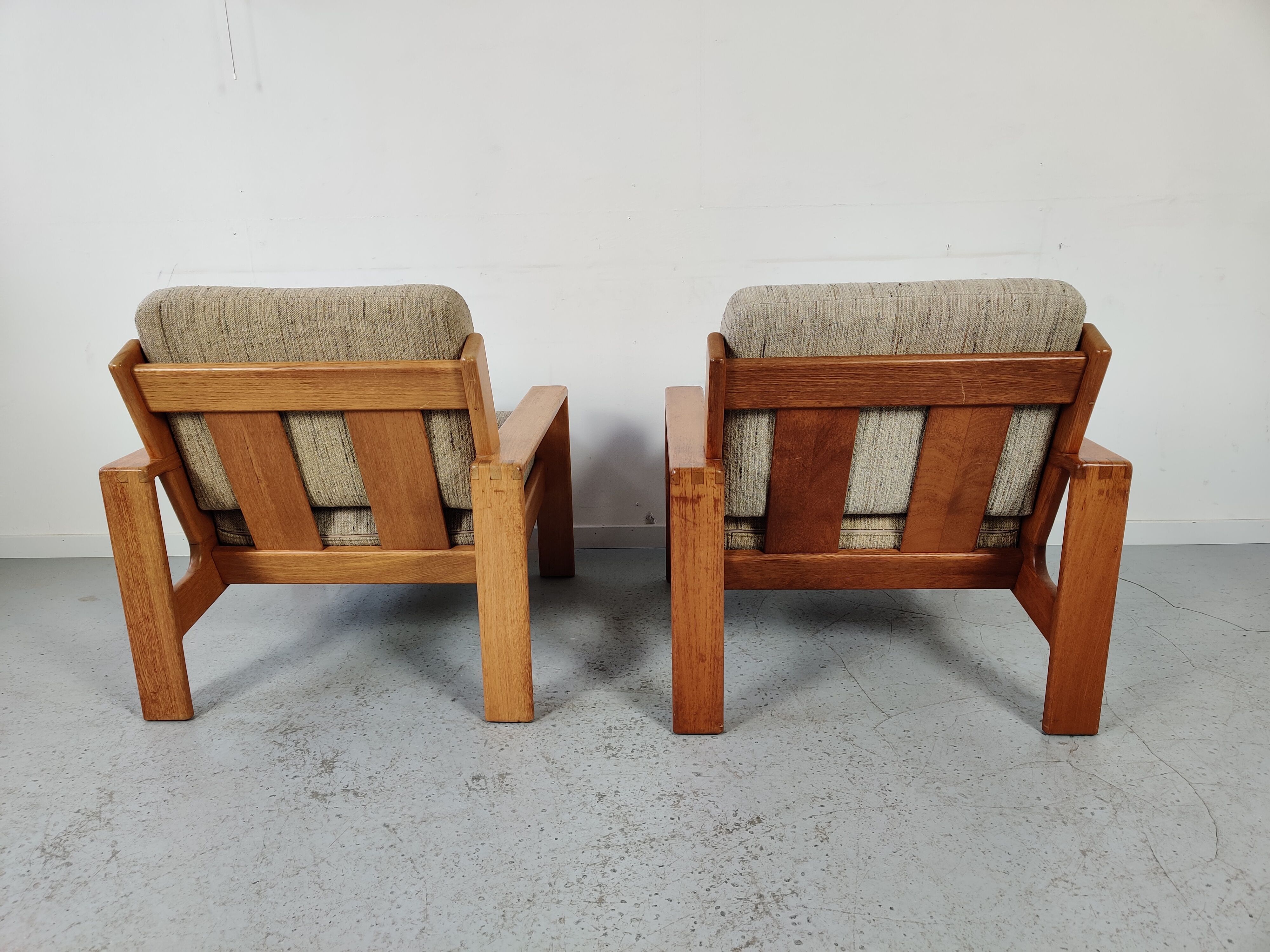 Pair of Bonanza armchairs by Esko Pajamies for Asko, Finland 1970s