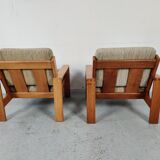 Pair of Bonanza armchairs by Esko Pajamies for Asko, Finland 1970s
