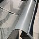 Perforated metal garden bench