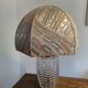 Large 1980s Lamp with Crystal Base/Vase/Handcrafted Lampshade - Unique Piece