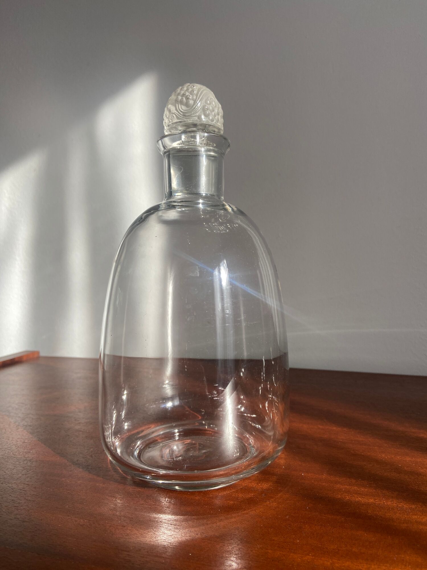 Crystal port decanter by René Lalique around 1925
