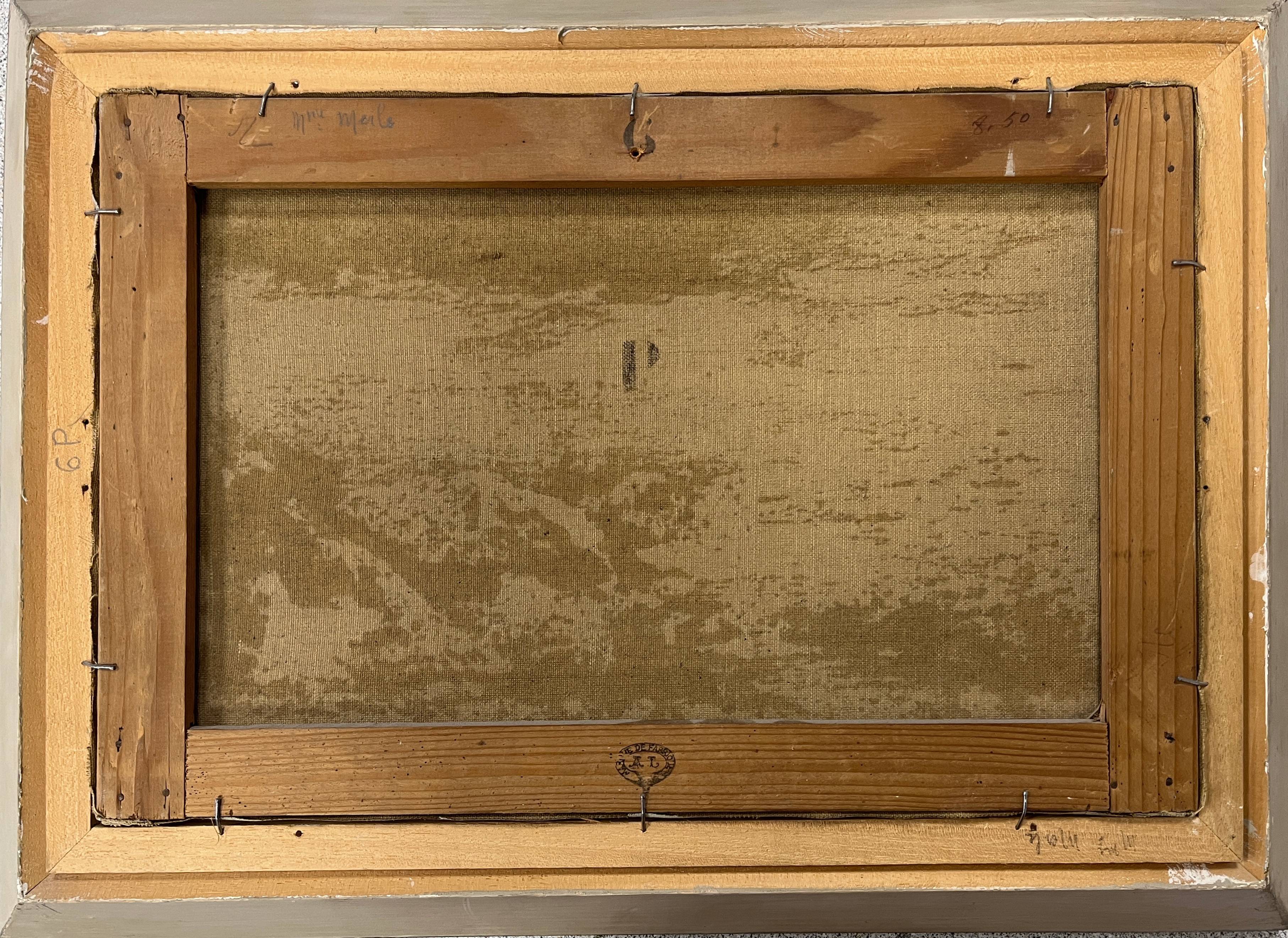 HST Mediterranean Marine Marseille painting? circa 1950 + frame