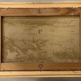 HST Mediterranean Marine Marseille painting? circa 1950 + frame