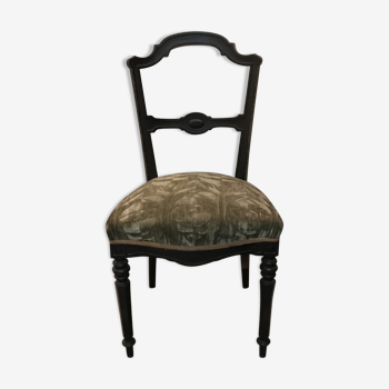 Chaise XIXe en bois noir