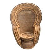 Fauteuil Emmanuelle rotin vintage