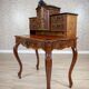Bureau secrétaire en noyer et placage Louis Philippe antique, 1860