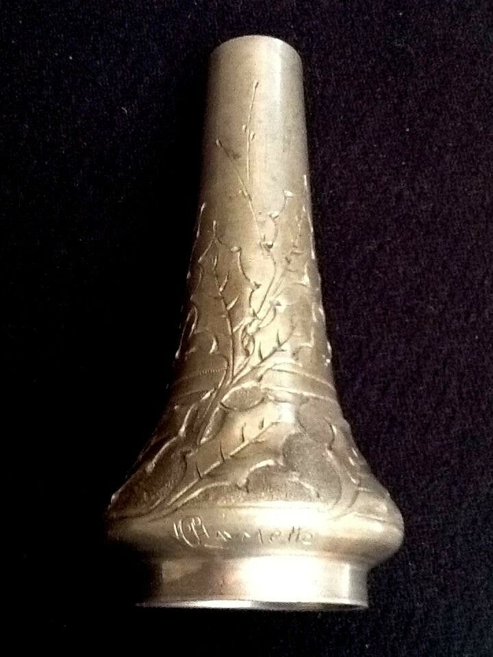 Guaranteed pure Tin Sign P. Chaumette vase