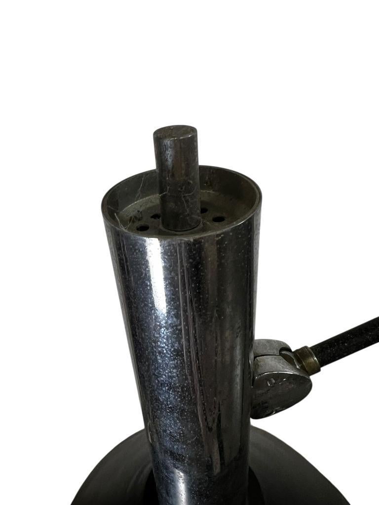 Vintage black chrome floor lamp