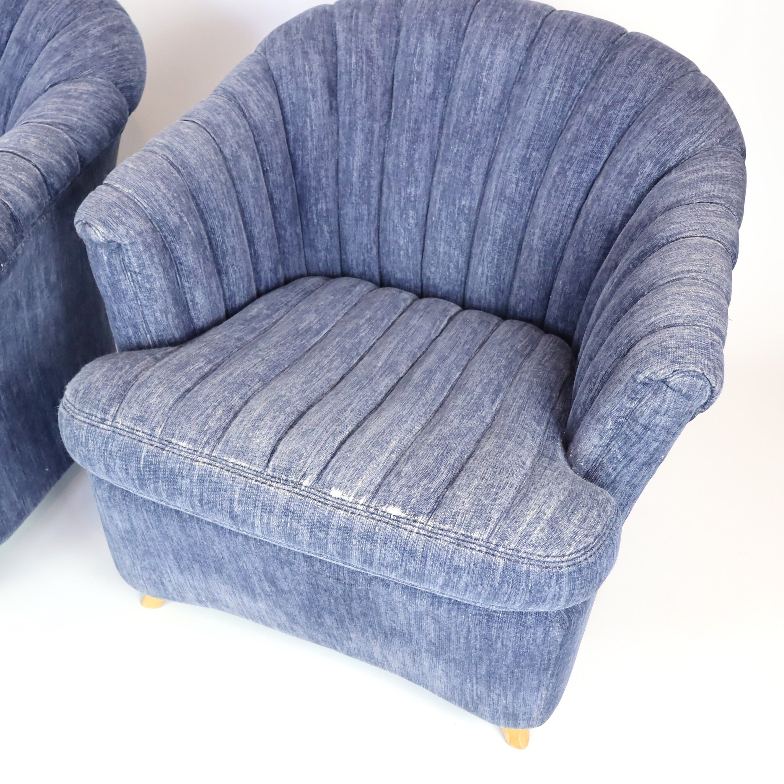 Pair of velvet armchairs "dux"