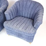 Pair of velvet armchairs "dux"