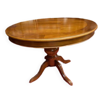 Round cherry table with extensions