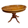 Table ronde en merisier avec rallonges