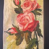 Small oil on canvas some 20th century roses