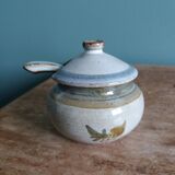 Small pot sugar and mustard bowl signed Atch, Chantal and Thierry Robert