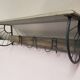 Coat rack with iron and wood hat rack