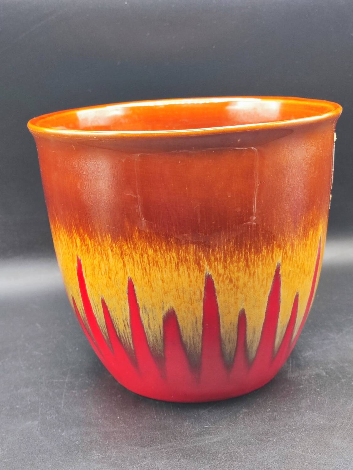 Vintage hand decorated La Céramique de Paris plant pot