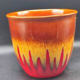 Vintage hand decorated La Céramique de Paris plant pot