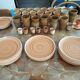 Set of stoneware dishes