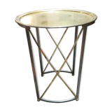 Brushed and gilded metal lounge table