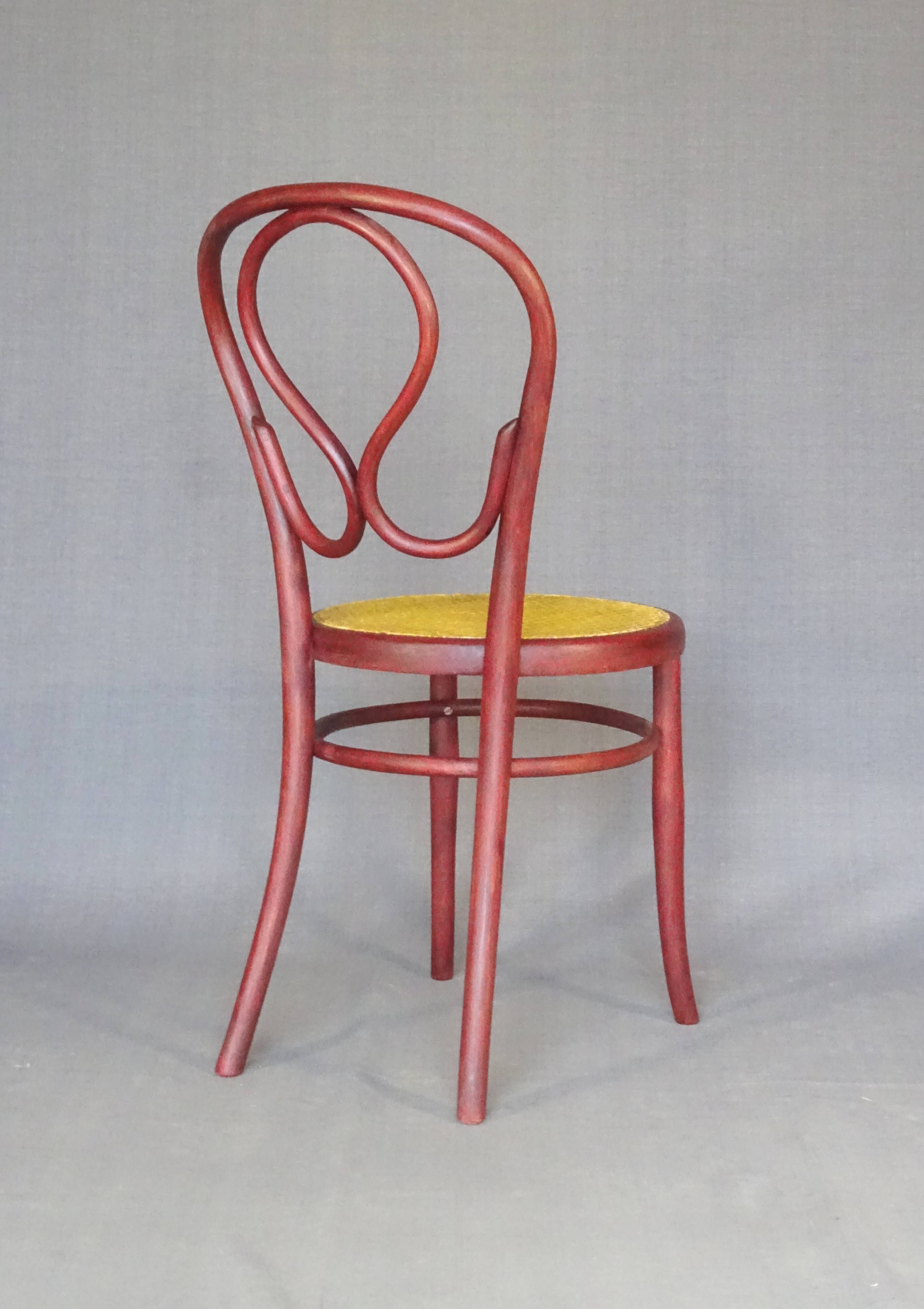 Chaise Kohn n°20 teinte "Cherry" d'origine, vers 1900