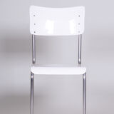 White Vichr a Spol Bauhaus chair made in 1930s Czechia