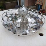 Suspension vintage aluminium + verre