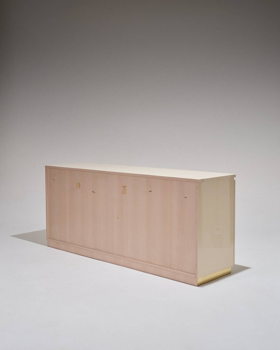 Lacquered Wood and Brass Sideboard, 1970s