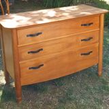 Solid elm chest of drawers with 3 drawers