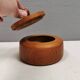 Very beautiful tobacco jar in teak wood with lid of stick-glued teak wood.