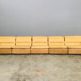Bogo sofa in leather and suede, by Carlo Bartoli for Rossi di Albizzate