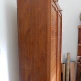 Double wooden curtain binder