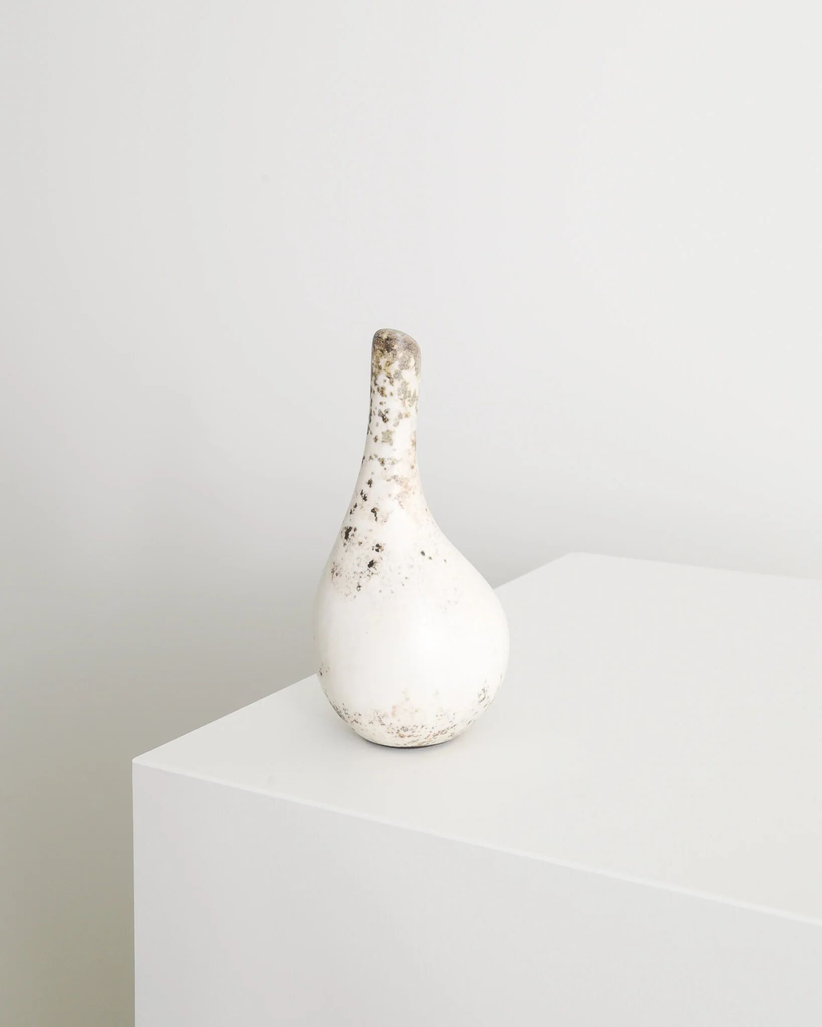 Swedish Mid Century White Vase by Hans Hedberg, 1950s