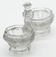 Salière en verre pressé vintage
