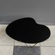 Black Glass kidney shape small side table 1960s