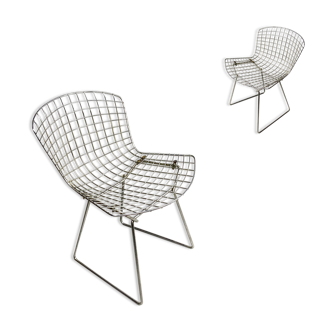 Chrome Wire Side Chairs by Harry Bertoia for Knoll
