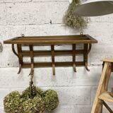 curved wooden coat rack/shelf