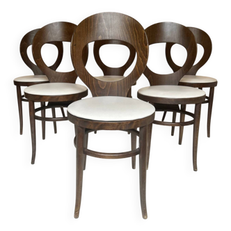 Set of six Mouette Baumann chairs