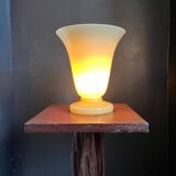Art Deco lamp in yellow Opaline
