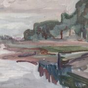 Marine oil on canvas signed