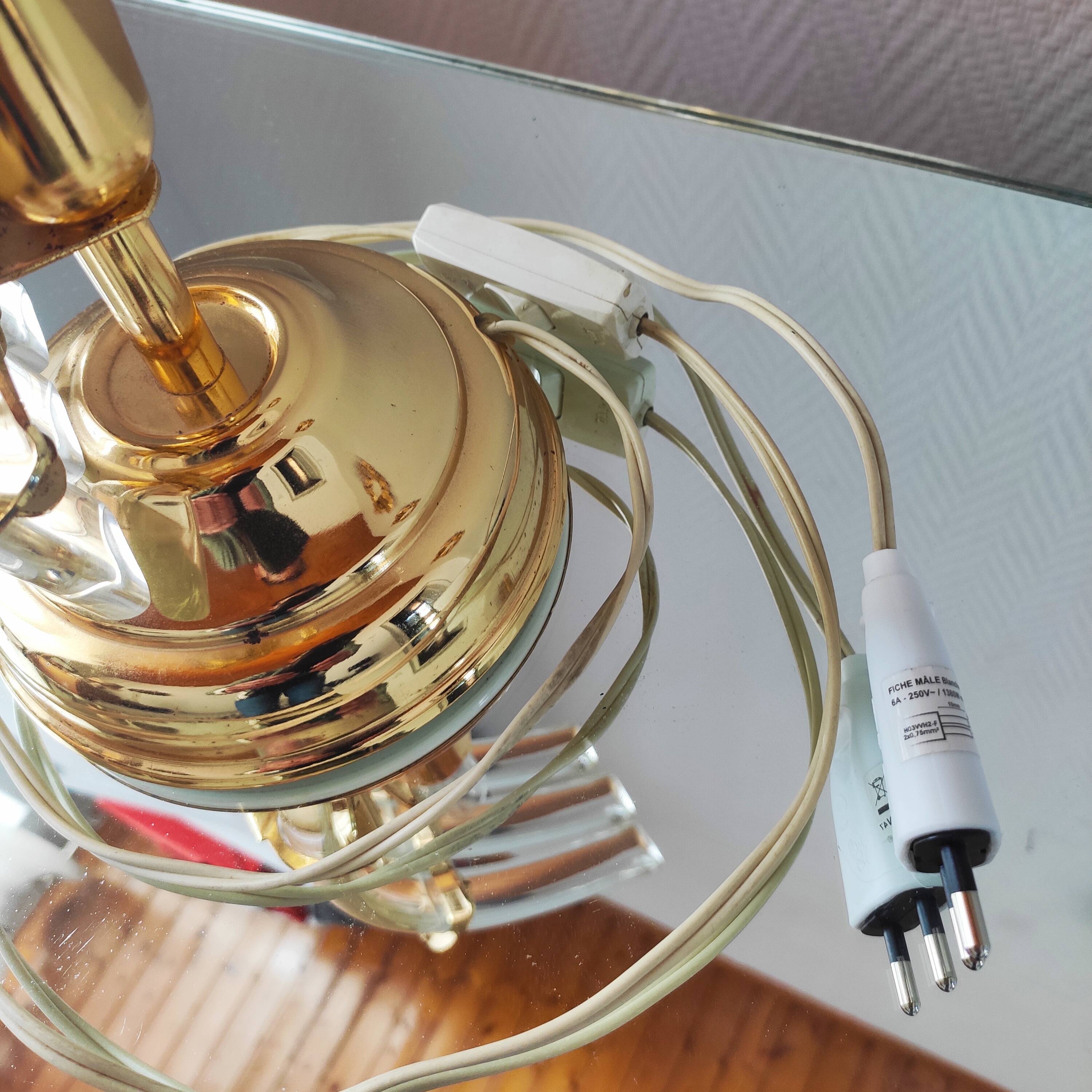 Vintage glass lamp 1970