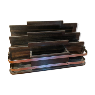 Mail door art delco wood and metal