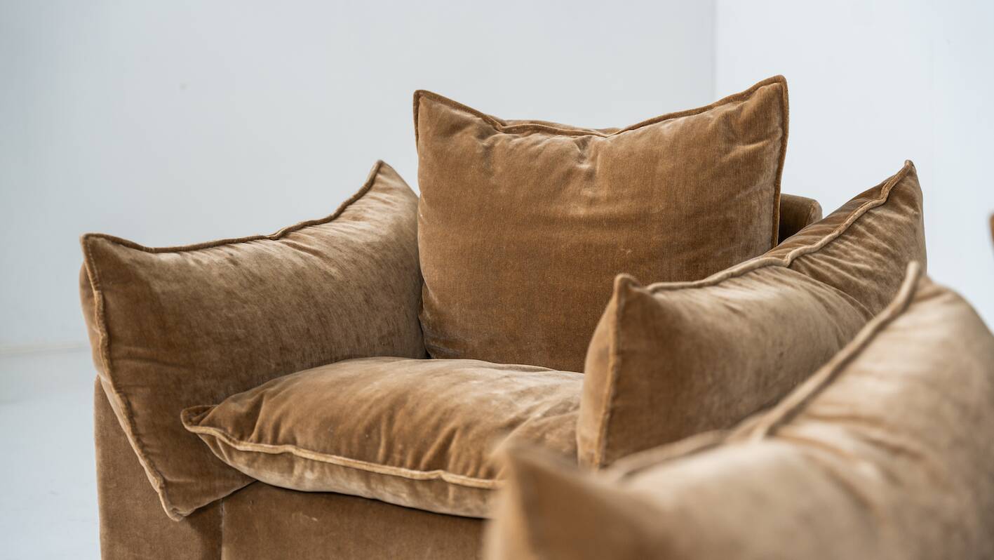 Mid-Century Modern Pair of Armchairs "Cado" by Gunnar Gravesen and David Lewis Divano for ICF, Italy