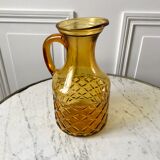 Amber glass decanter 70s