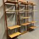 Suite de 3 étagères modulables design scandinave 1960